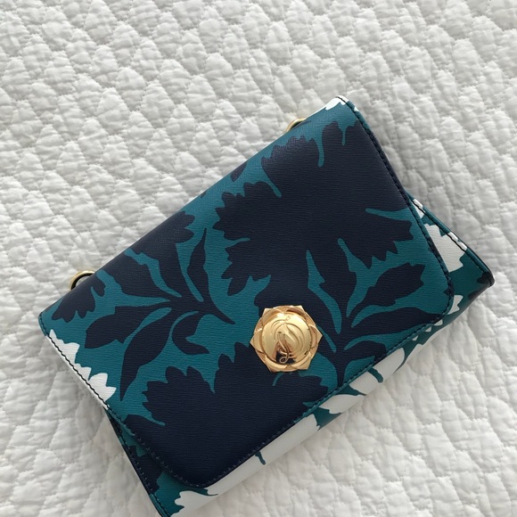 Draper James Handbags - Blue and White Floral Crossbody/Clutch